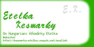 etelka kesmarky business card